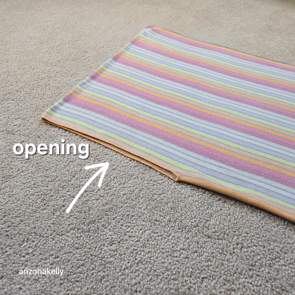 GAP Silk Knit Striped Balaclava Scarf Wrap - Picture 2 of 10